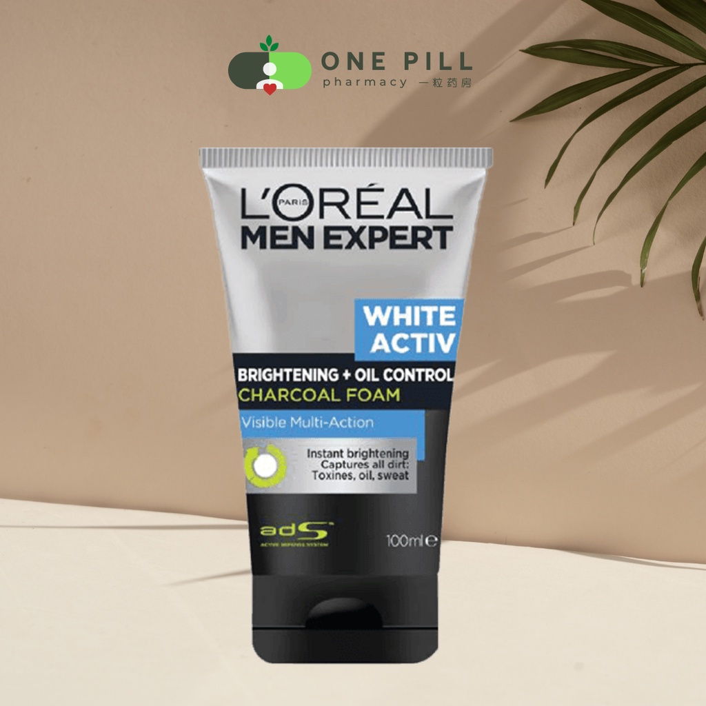 Loreal Paris Men Expert White Activ Oil Control Charcoal Brightening Foam 100ml Exp 12 9593