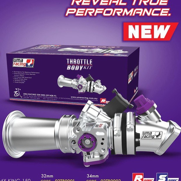 Y15ZR UMA Throttle Body Y15 Y15ZR UMA RACING 32MM 34MM Shopee Malaysia