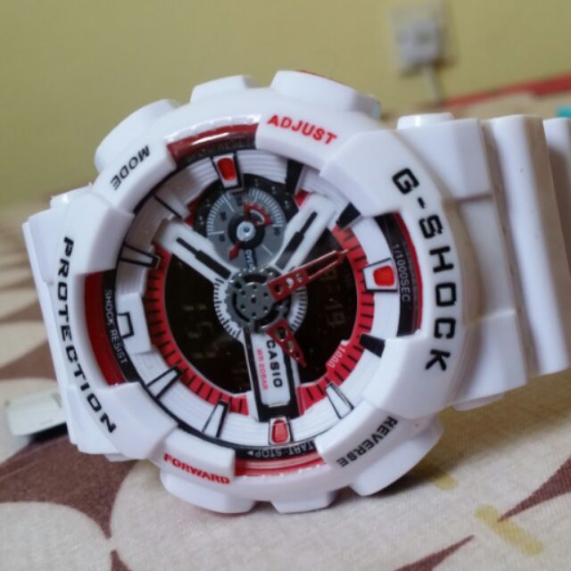 G shock hot sale white red