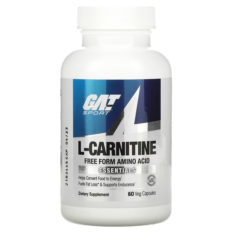 GAT LCarnitine Amino Acid 60 Vegetable Capsules Boost energy Fuels