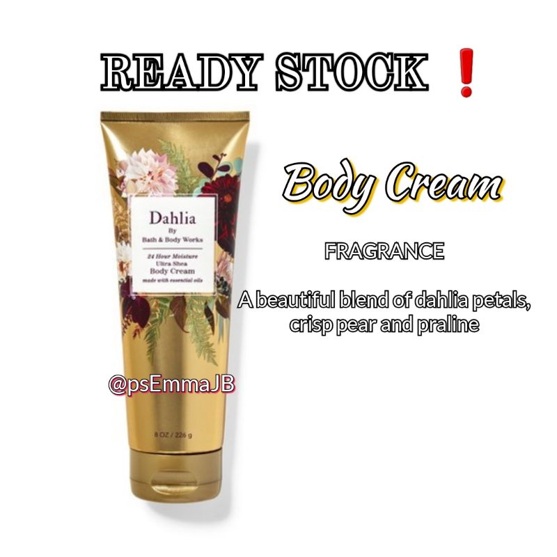 Bath & Body Works 🇺🇸 DAHLIA Body Cream Shopee Malaysia
