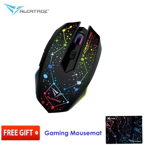 Alcatroz XCraft Pro Twilight 2000 Silent Gaming Mouse*Free Mousepad(MY Official Set) Shopee