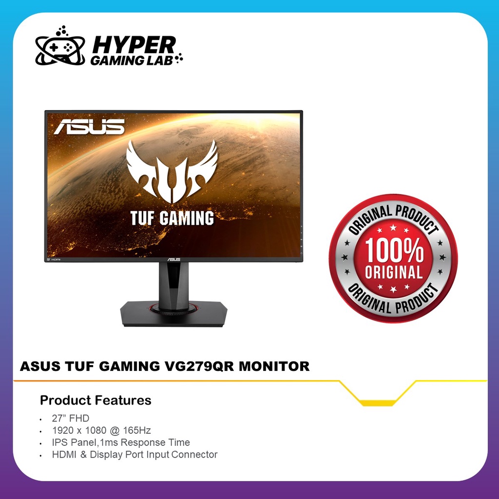 Asus TUF Gaming VG279QR Gaming Monitor – 27 inch Full HD, 165Hz ...