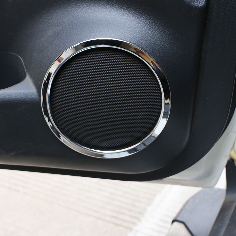 4Pcs/set ABS Chrome Car Door Stereo Speaker Ring Cover Sticker for Nissan XTrail Xtrail Rogue