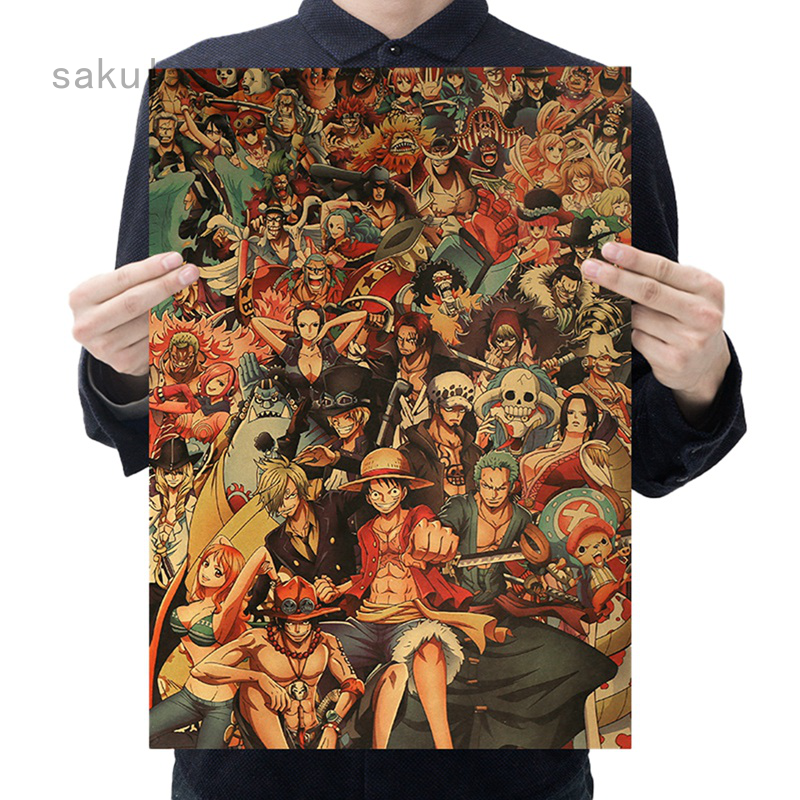 One Piece Strong World Anime Poster Luffy Paintings Home Wall Decor