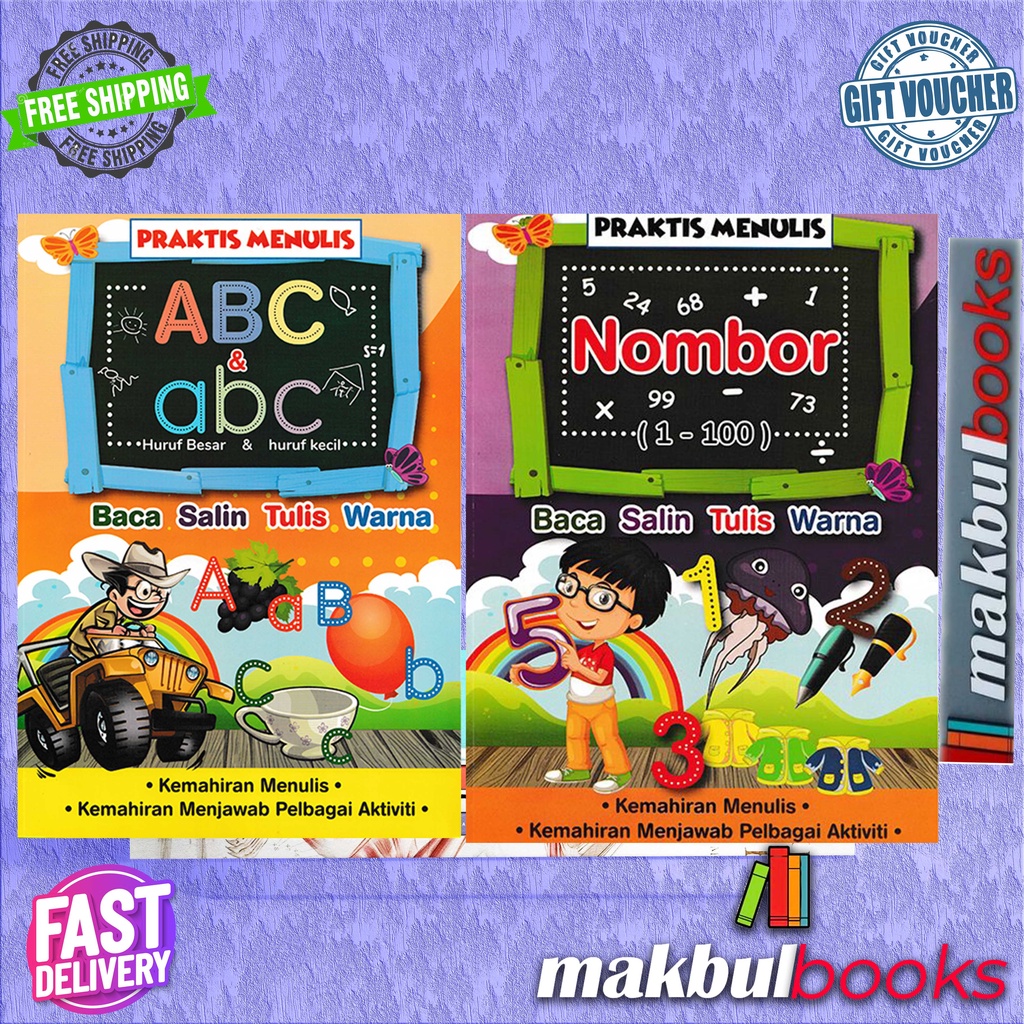 PRAKTIS MENULIS NOMBOR & ABC & abc Huruf Besar & huruf kecil - MIND TO ...