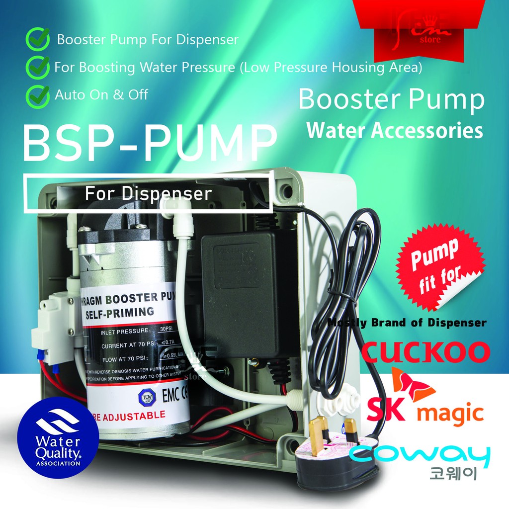 DIAPHRAGM WATER FILTER BOOSTER PUMP WITH CASING ( SET ) FOR COWAY