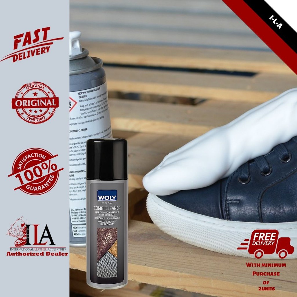 Woly Combi Cleaner 200ml Bottle Leather Care Free Sponge Cleaning Nourishing Shining Made in Portugal Shopee Malaysia