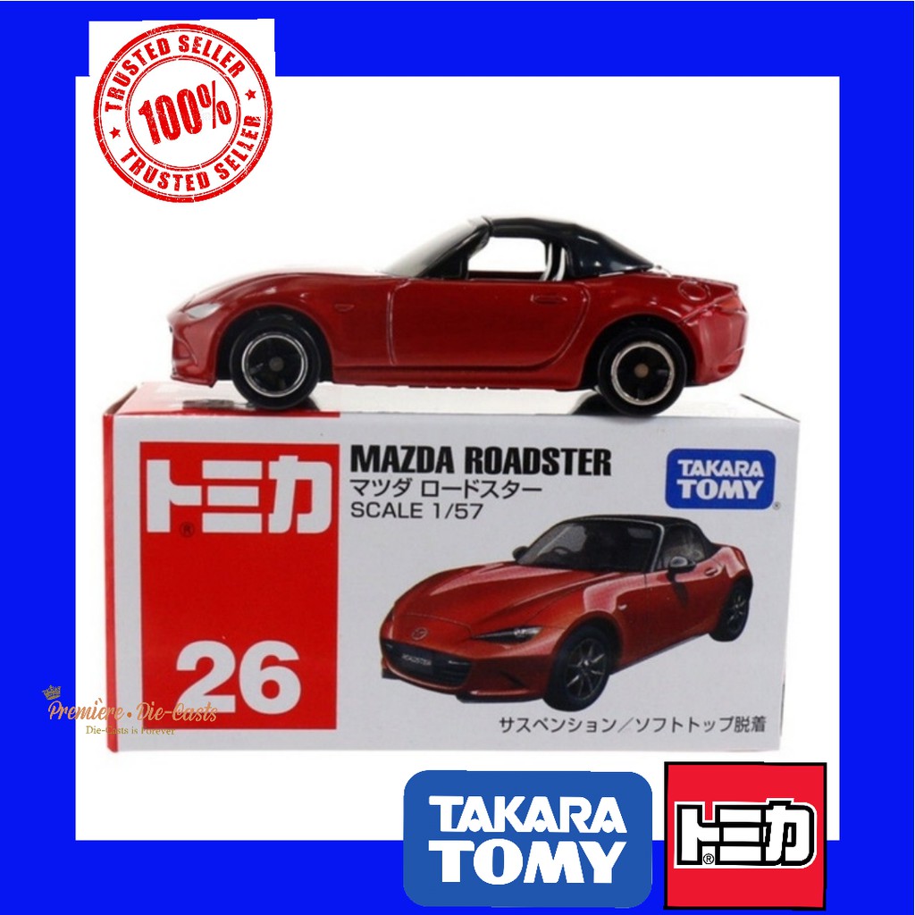 Tomica No.26 Mazda Roadster Diecast Car - BP Model Collectible Vehicle For Kids & Teens Japanese Toy Cars