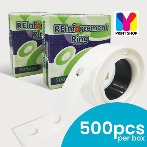 Reinforcement Ring Transparent / White 500's / Print 'n' Stick | Shopee ...