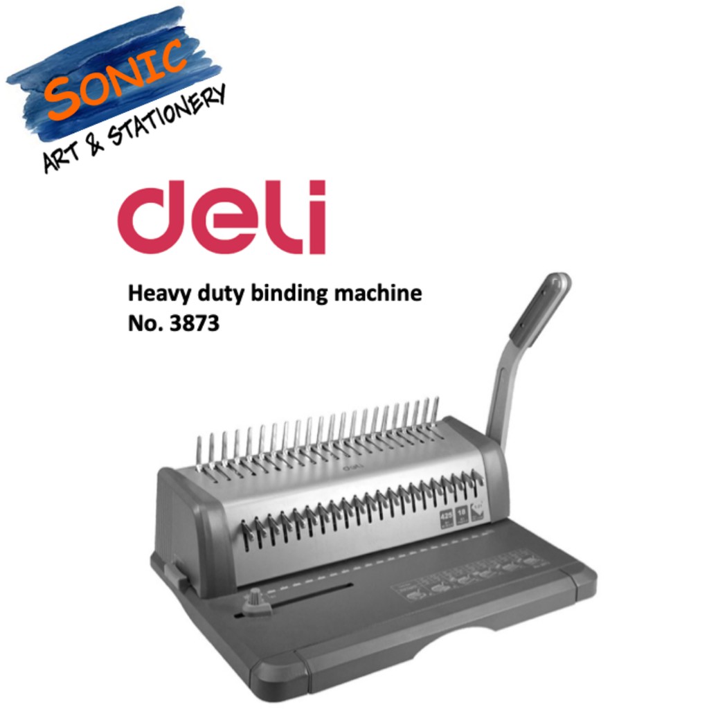 READY STOCK / DELI HEAVY DUTY COMB BINDING MACHINE NO. 3873 / OFFICE