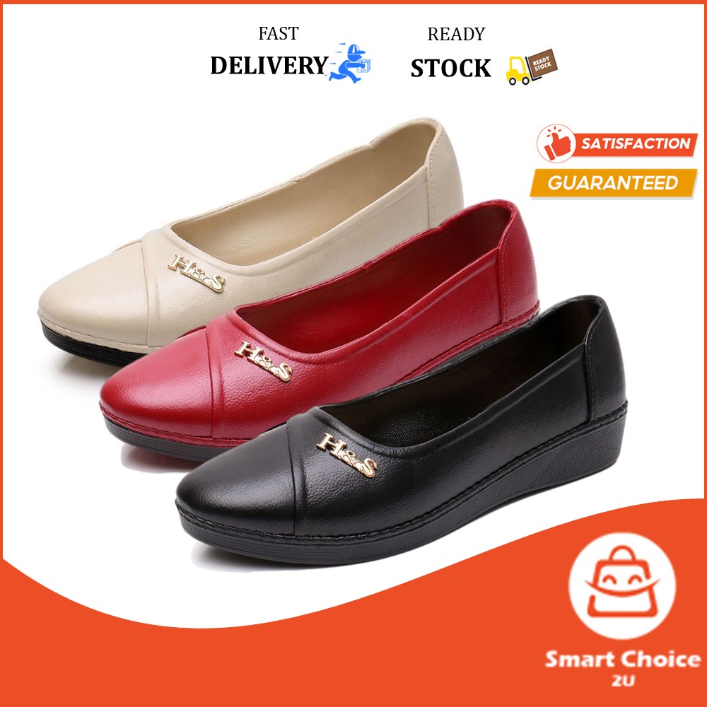 SmartChoice Women Rubber Casual Slip on Shoes Lightweight Flat Shoes Woman Shoes S42 Shopee Malaysia