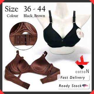 5502｜D Cup Plus Size 46-52 Women's Full Cup Cotton Coverage Non Wired Bra  No Dawai Bra Baju Dalam Wanita 无钢圈内衣