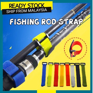 1Pcs Fishing Rod Tie Strap Belt Tackle Elastic Wrap Band Pole Holder Fishing  Tool Tali Pengikat Pancing Joran