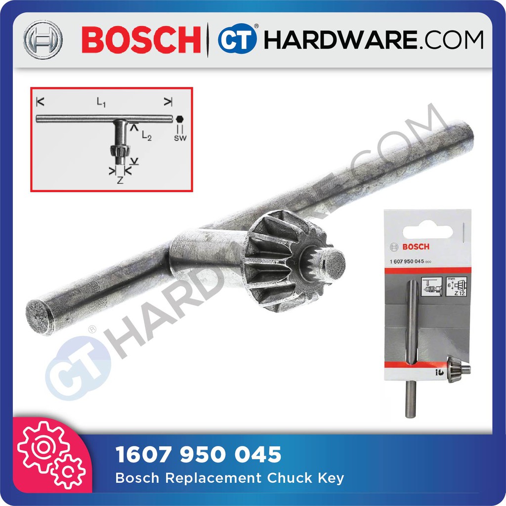 BOSCH 1607950045 REPLACEMENT KEY CHUCKS ACCESSORIES FOR IMPACT DRILLS
