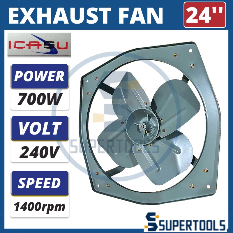 ICASU Heavy Duty Exhaust Fan 24 inch 600mm Wall Type Kipas Dinding ...