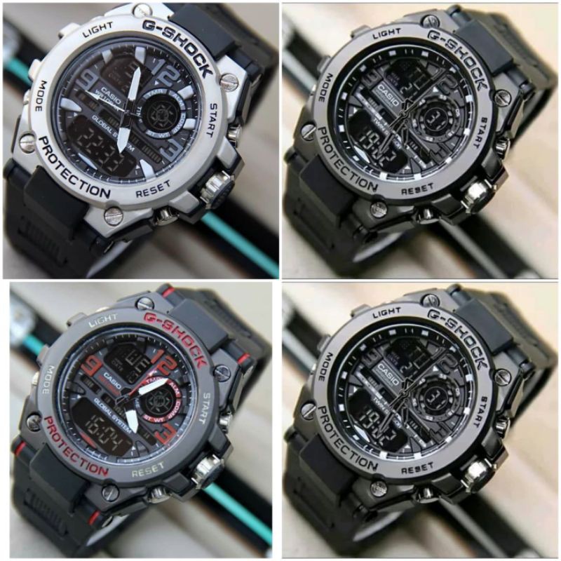 Anti water sport watch casio g shock gst 8600 dualtime metal