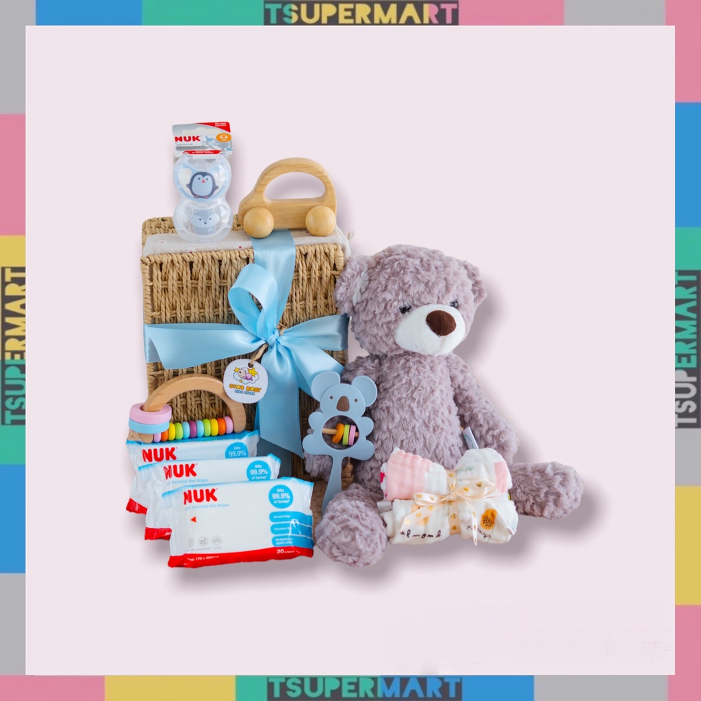 Newborn Baby Gift Box Set Baby Hamper Pacifier Wet Wipes Set Baby Gift