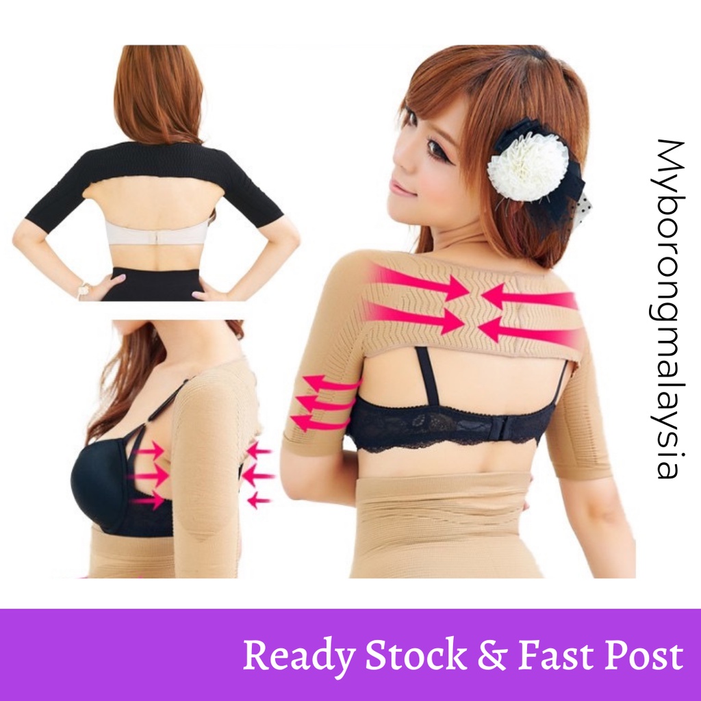 Women Arm Shaper (30kg - 80kg) Arm Slimming Trainer Posture Corrector Back  Support Sleeve Shapewear Kurus Lengan Panjang Ready Stock 111105