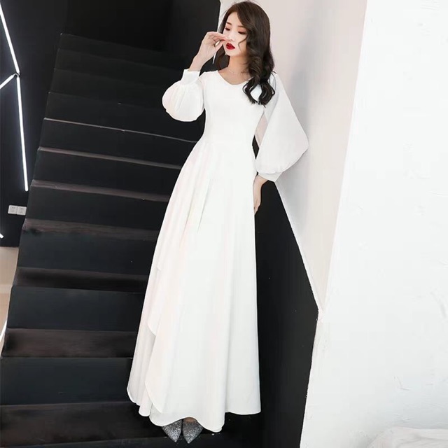 Muslimah white shop dress