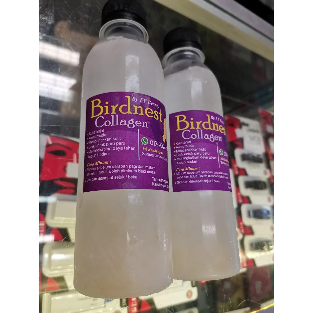 BIRDNEST COLLAGEN , AIR SARANG BURUNG WALIT WALET BIRD NEST DRINK 250ML WITH WHITE FUNGUS x 10