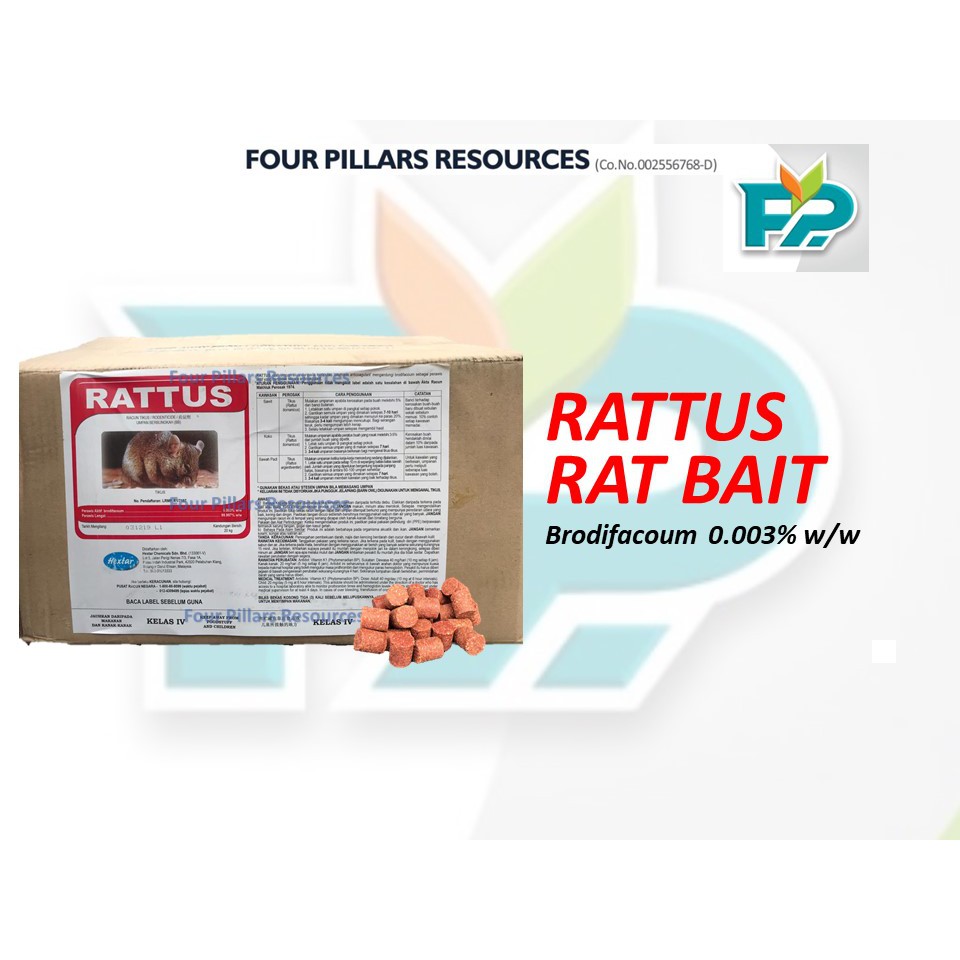 Rattus 15pcs / Rat Bait / Umpan Tikus / Rodenticide for Rat & Mouse ...
