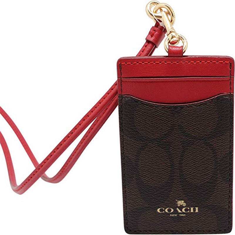 Coach Factory Outlet Authentic Leather ID Lanyards COACH Hanging bag/work ID/Name  tag holder/label/Lanyard | Shopee Malaysia