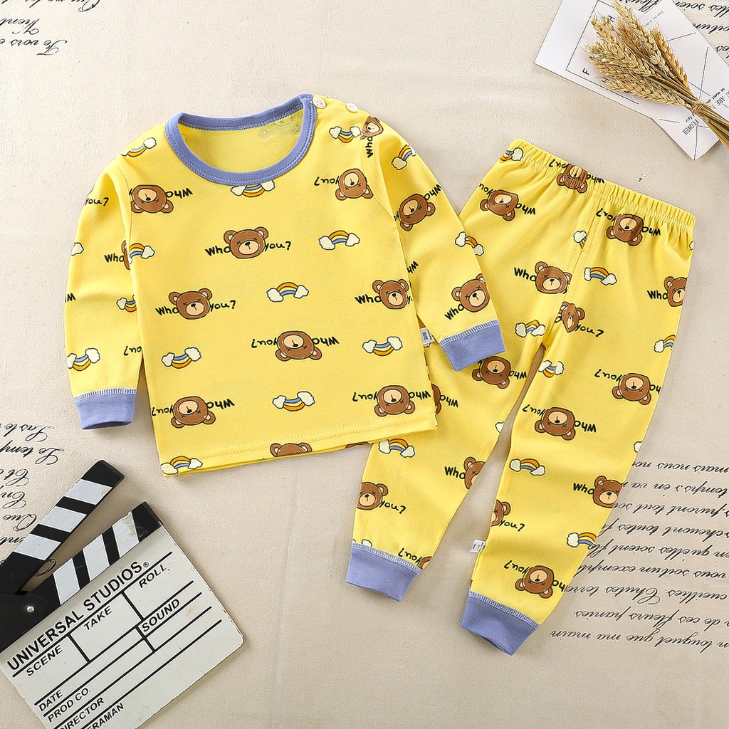 Baju Tidur Budak Bayi Pyjamas Kids Set Baju Tidur Bayi Long Sleeve ...