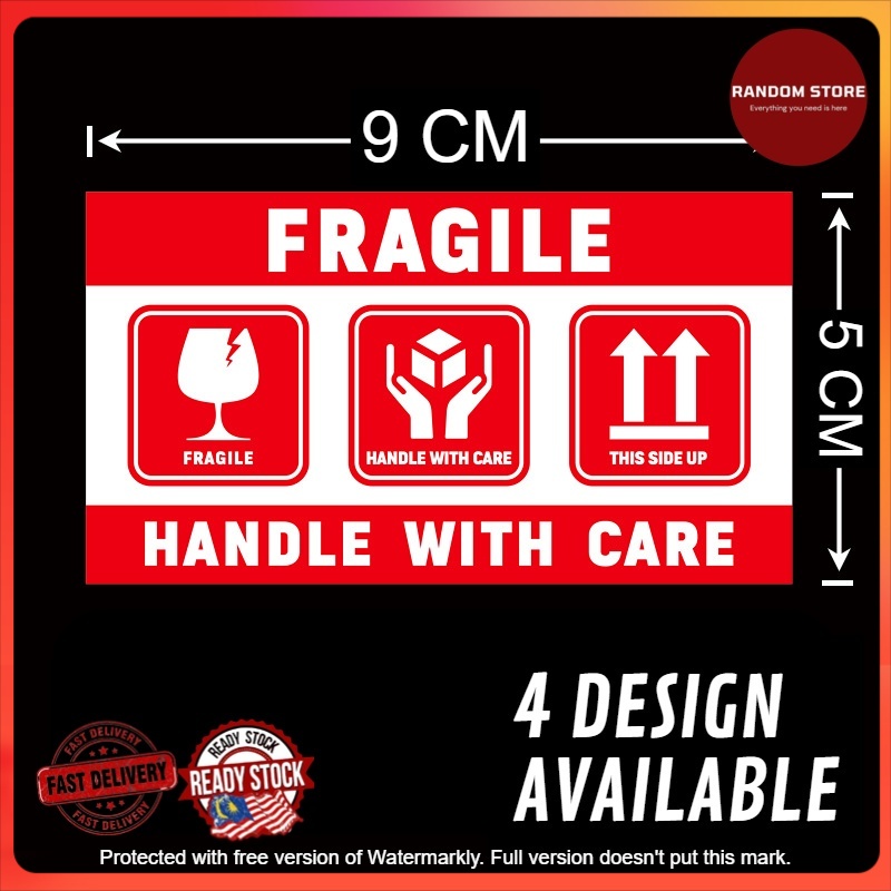 Fragile Sticker Fragile Label Warning Fragile Sticker Tape Label Mudah