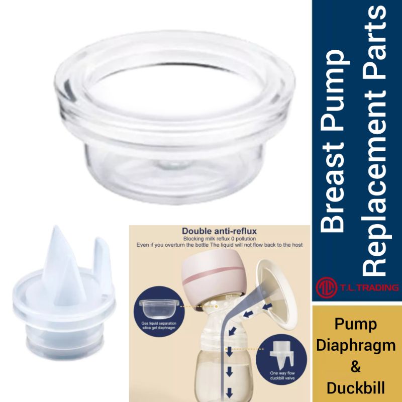 1 Set 2 Pcs Baby Silicone Feeding Breast Pump Replacement Parts Pump