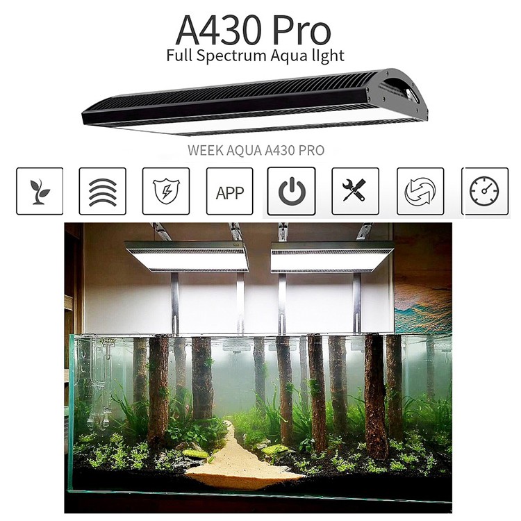 Week Aqua A430 Pro App Control Full Spectrum Aqua Light（free