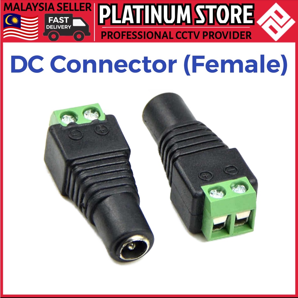 DC Power Female Connector Adapter Plug Cable (SCREW) Shopee Malaysia