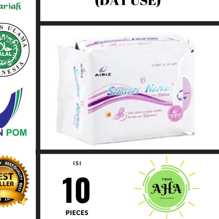 For Airiz Day Contents 10 Health Sanitary Napkins / Sanitary Napkins
