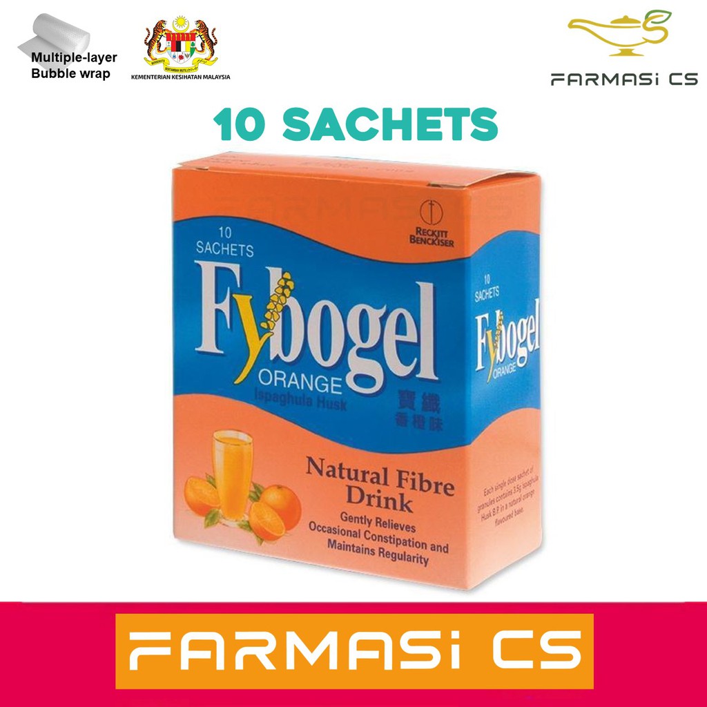 Fybogel Orange Natural Fibre Drink 10 sachets EXP08/2025 ( Reckitt