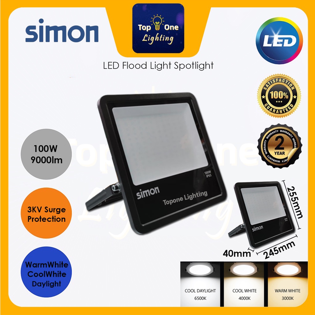 SIMON IP65 LED Flood Light Spotlight 100W/150W/200W Outdoor Lighting ...