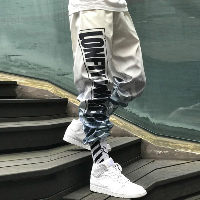 Hip Hop Printed Cargo Pants Men Trousers Fashion Streetwear Sweatpants  Joggers
