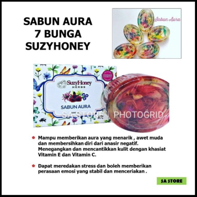SUZYHONEY + 🎁 - Sabun Aura 7 Bunga aura pengantin sinar berseri muka ...