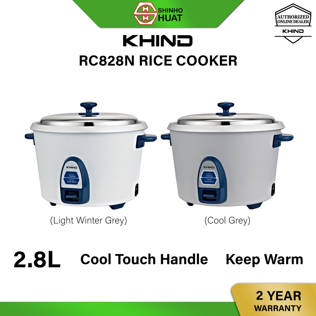 Khind RC828N Rice Cooker 2.8L ( Cool Grey / Light Winter Grey ...