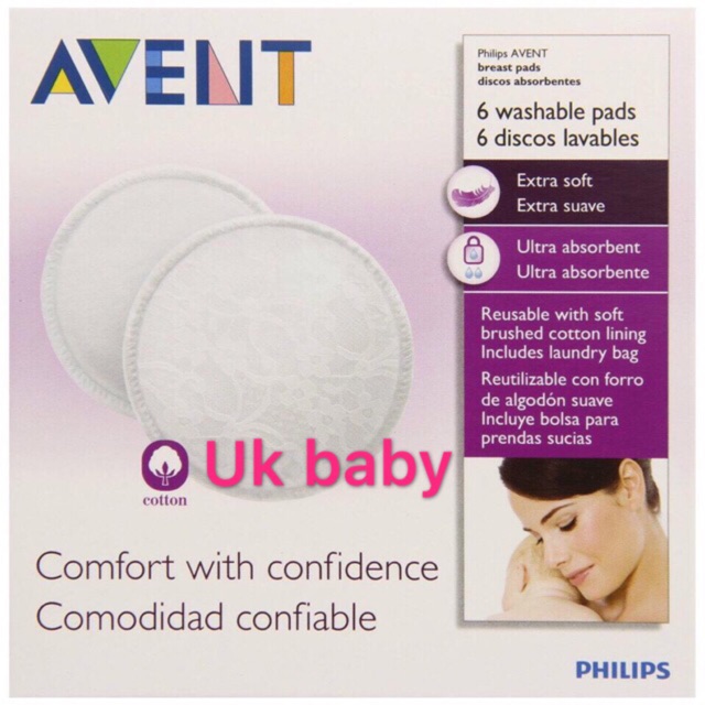 Philips AVENT SCF155/06 Washable Breast Pads ( SCF155/06 ) Shopee