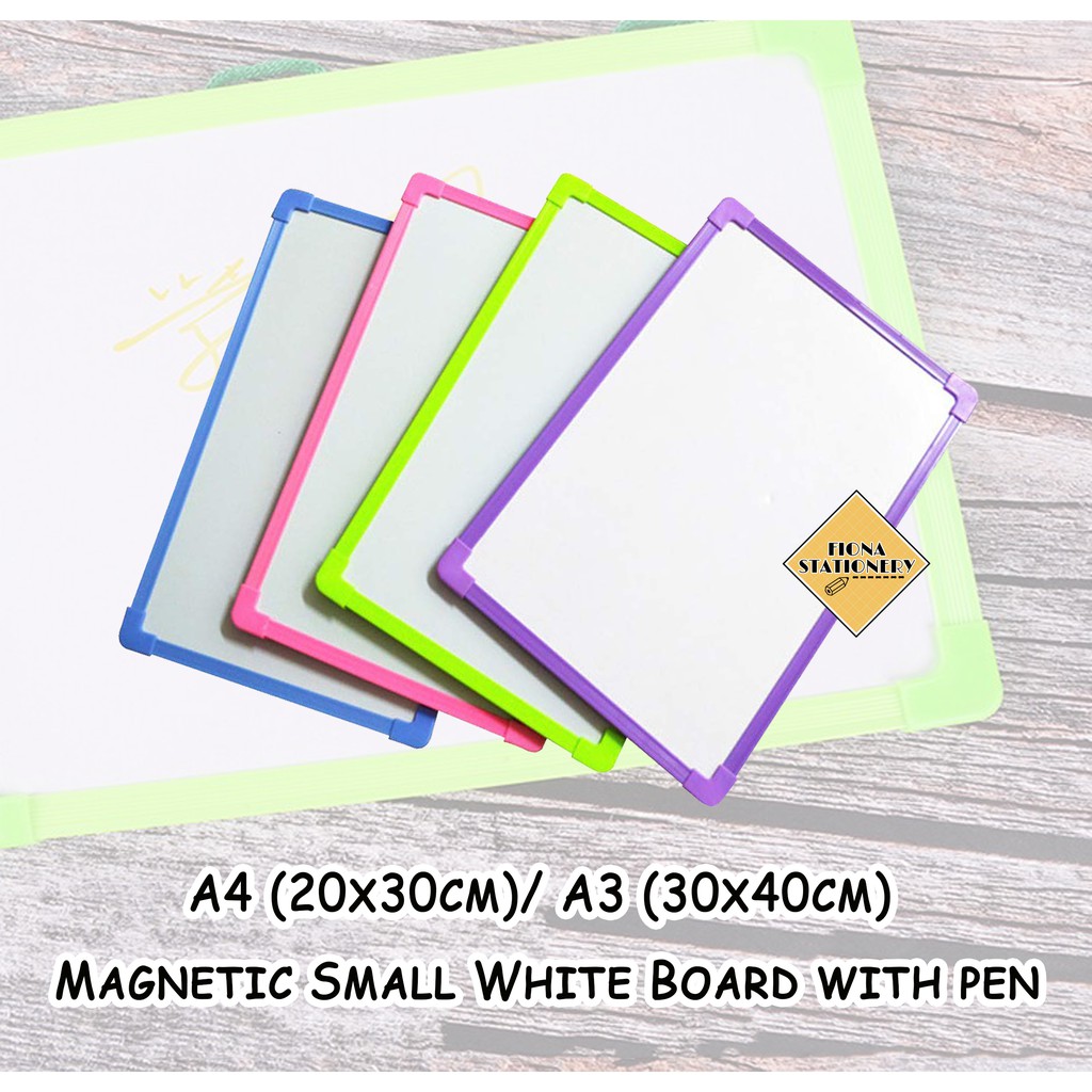 A4 /A3 Whiteboard Magnetic Small Whiteboard With Pen | Shopee Malaysia