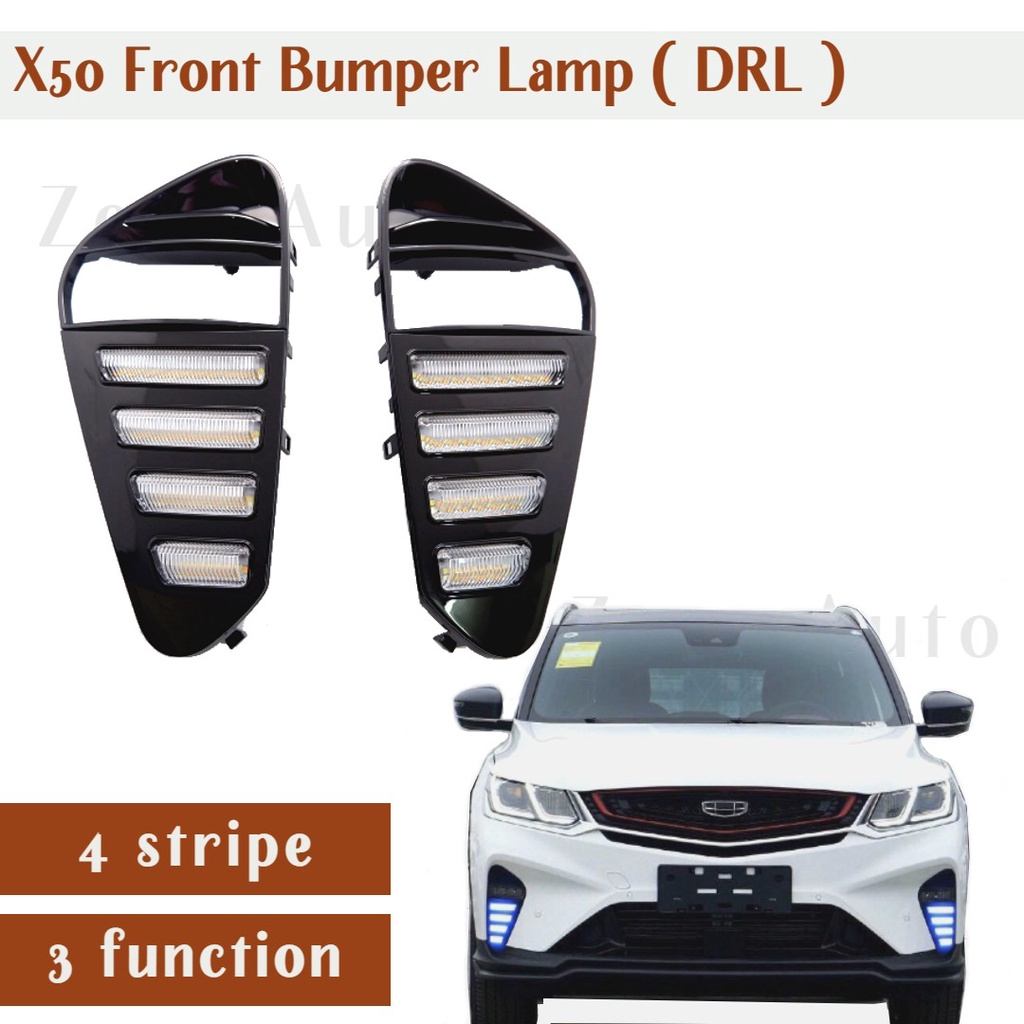 Proton X50 Front DRL Fog Lamp cover Front Daytime Running Lights (4