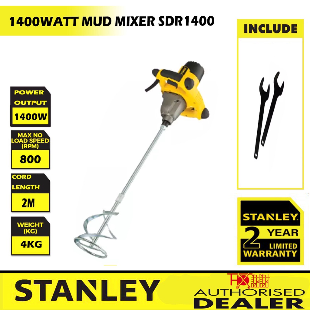 Stanley 1400Watt Heavy Duty Mud Mixer SDR1400XD Shopee Malaysia