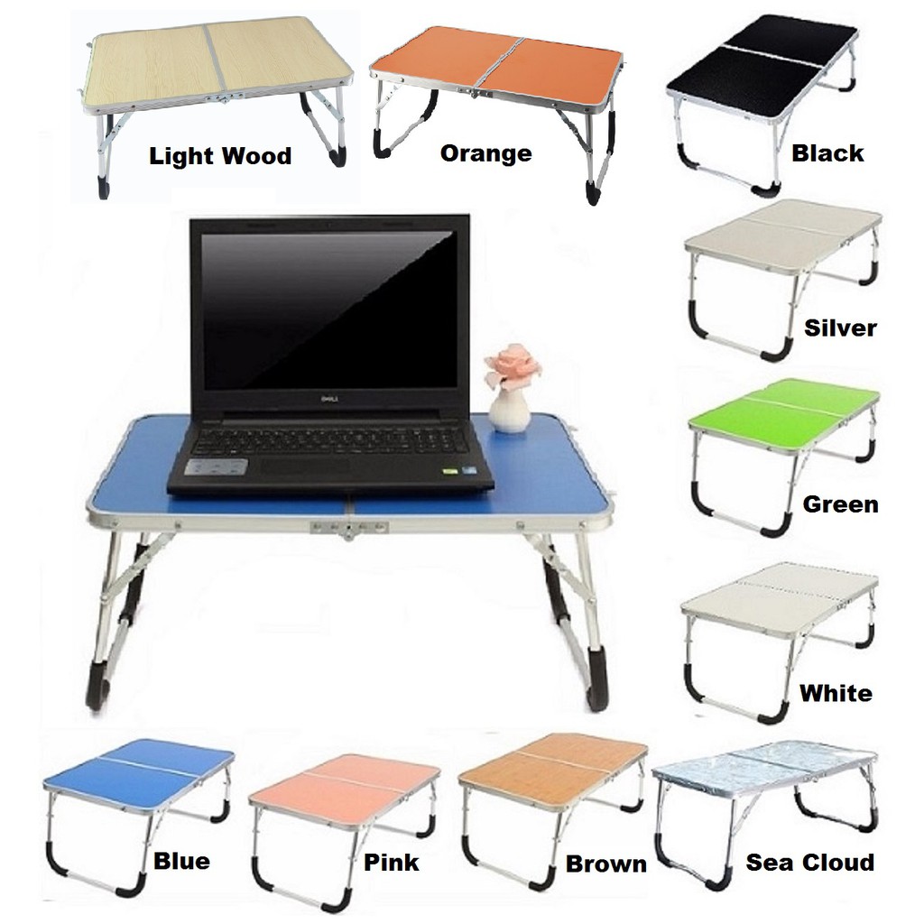 (PROMO) Aluminium Foldable Laptop Desk Portable Folding Computer Table Shopee Malaysia