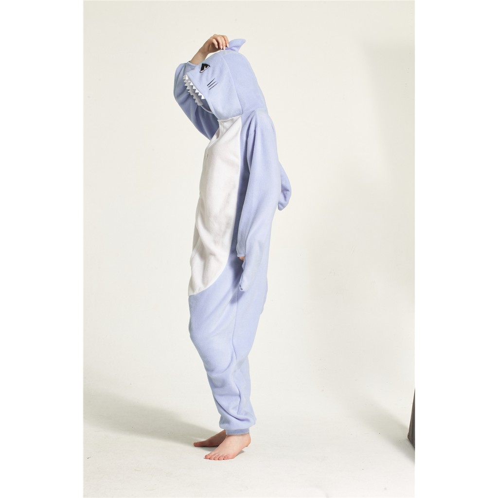 Blue shark Onesie Sleepwear Adult Men Women Kigurumi Cosplay