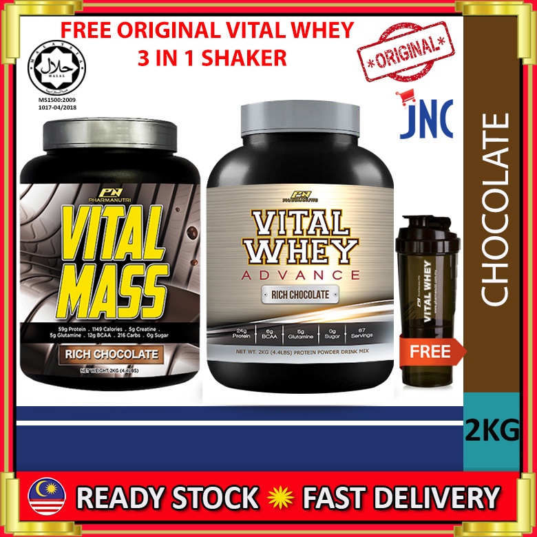 Vital Whey Advance Halal 2kg, 24g Protein Isolate+Tribulus,Tongkat Ali