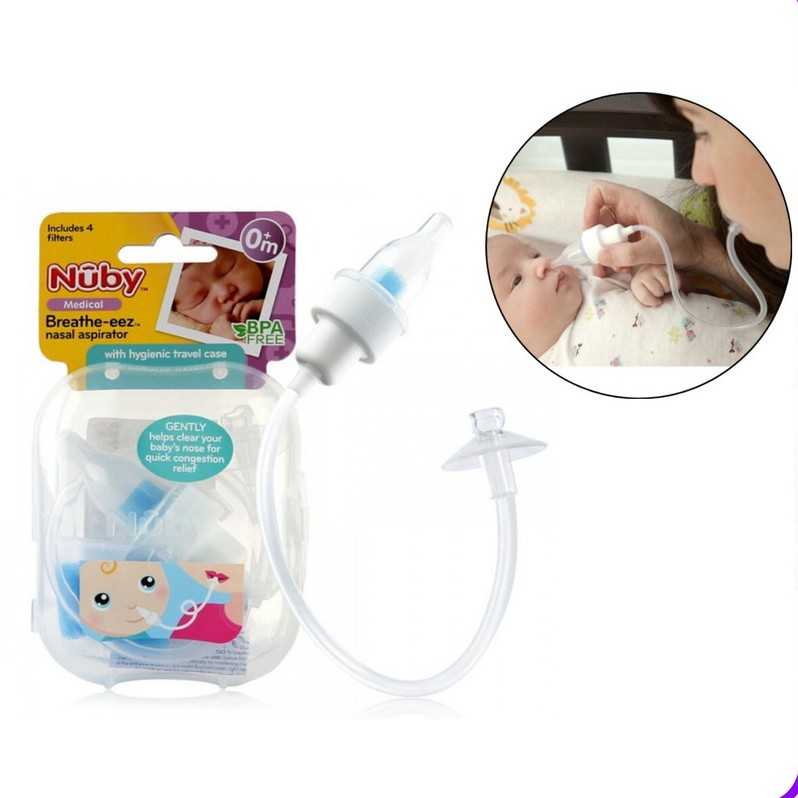 Nuby Medical Breathe-ezz Nasal Aspirator (includes 4 Filters) for 0+ Months