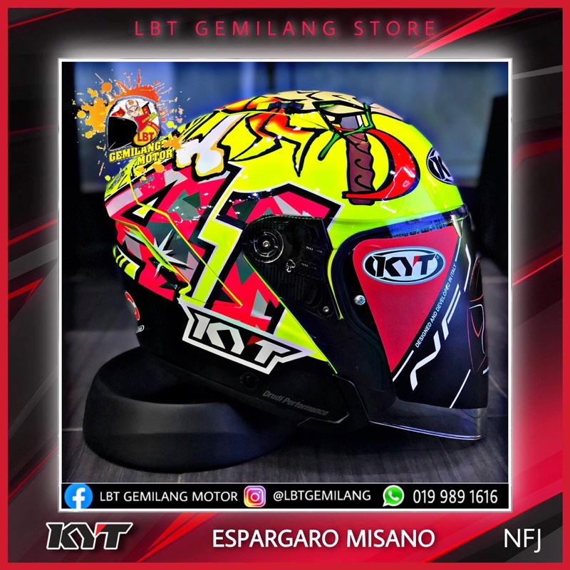 KYT Helmets NFJ [ESPARGARO MISANO PIRATE] Shopee Malaysia