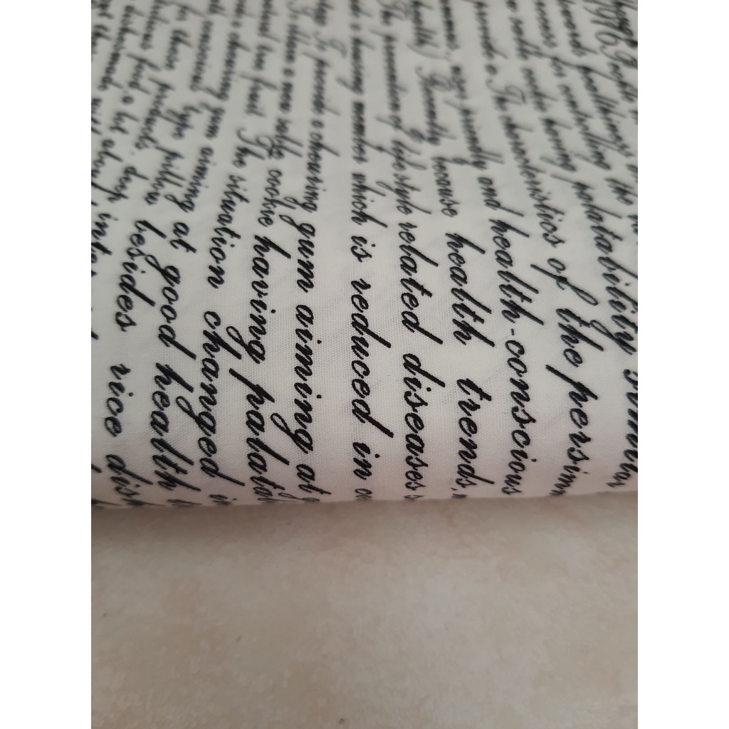 100% Cotton fabric retro Alphabet writing letters design 44 inches wide ...