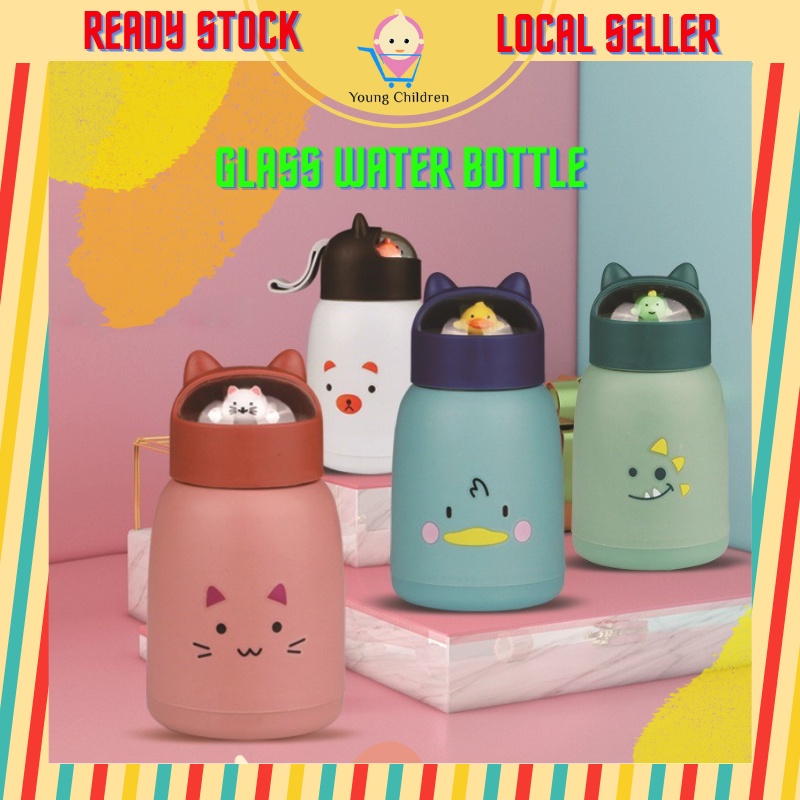 1.3l Kawaii Water Bottle With Straw And Sticker,kawaii Bear Water Bottle,kawaii  Portable Water Bottle,cute Water(blue)