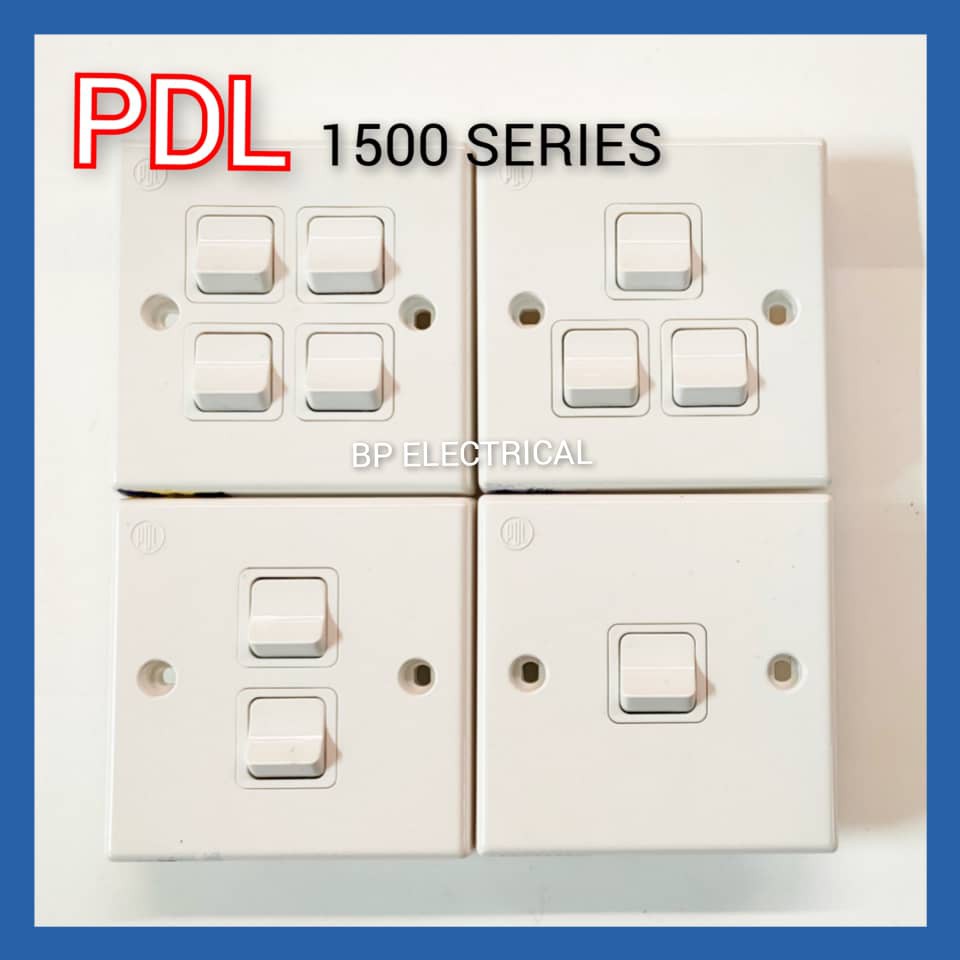 PDL 1500 Series 1Gang / 2Gang / 3Gang / 4Gang ON/OFF Switch | Shopee ...